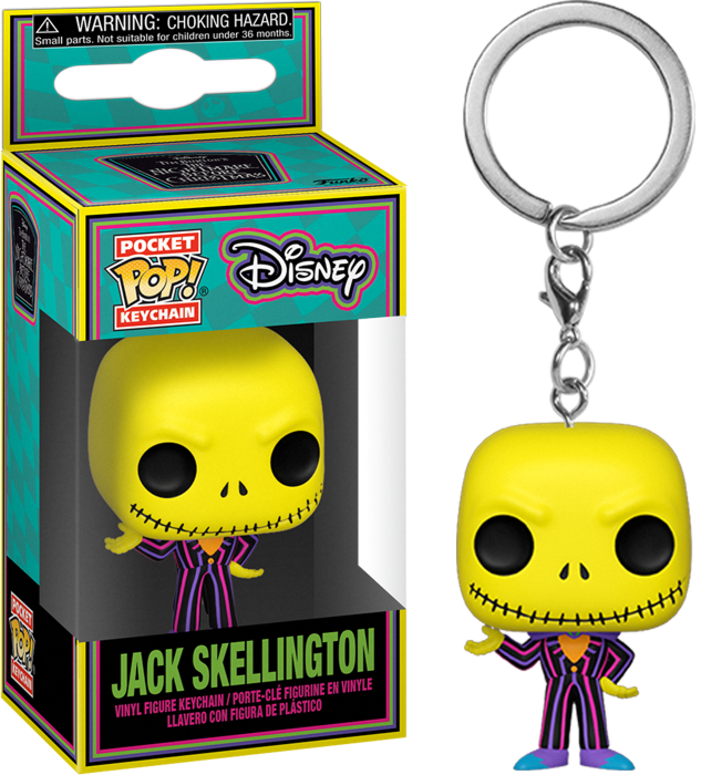 Funko Pocket POP Keychain Disney Nightmare Jack Skellington Blacklight